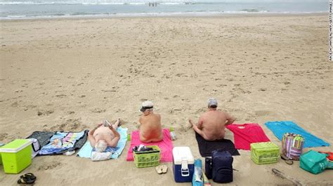 nude beach close up